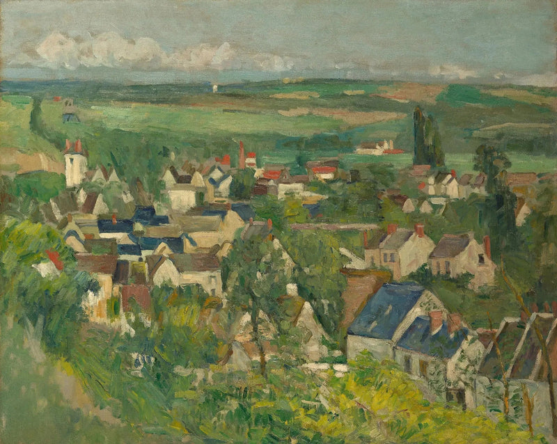 Vista panorámica de Auvers-sur-Oise - Paul Cézanne