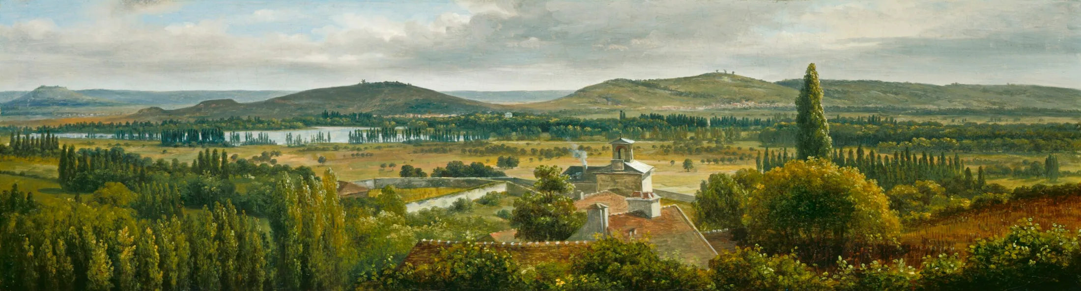 Vue panoramique de l'Île-de-France - Théodore Rousseau image 1 reproduction de peinture à l’huile
