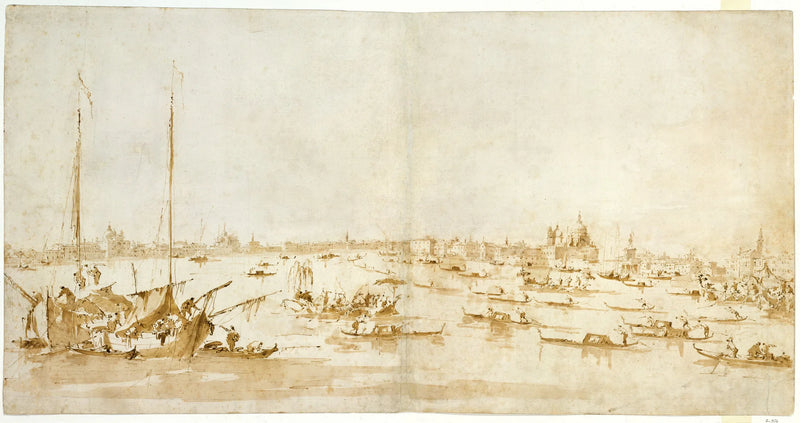 Vista panorámica del Bacino di San Marco, mirando al canal de la Giudecca - Francesco Guardi