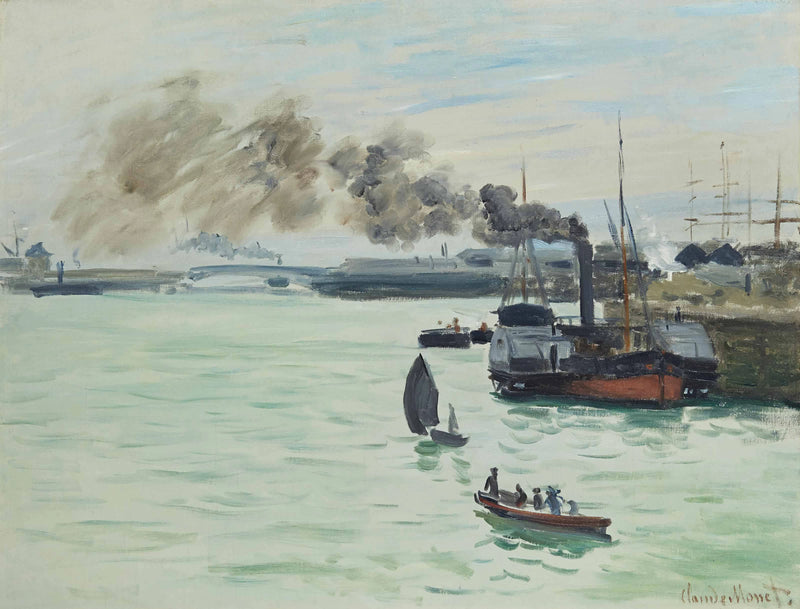 Vista de un puerto W169 - Claude Monet