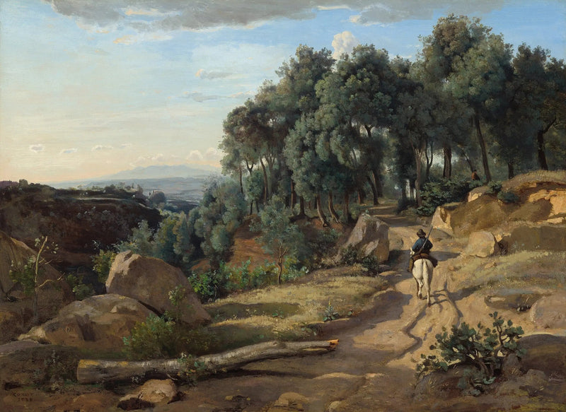 Vista cerca de Volterra - Jean-Baptiste Camille Corot