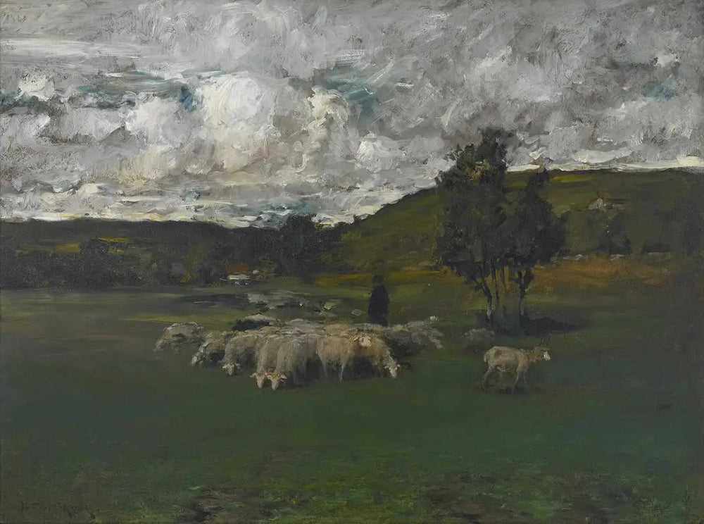 Vue près du bureau de vote - William Merritt Chase image 1 copie peinte à la main à l’huile