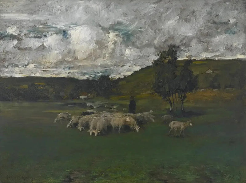 Vista cerca de la oficina de votación - William Merritt Chase