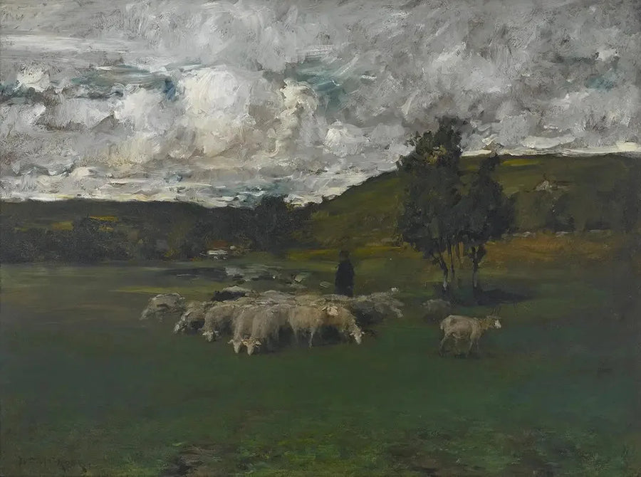 Vista cerca de la oficina de votación - William Merritt Chase