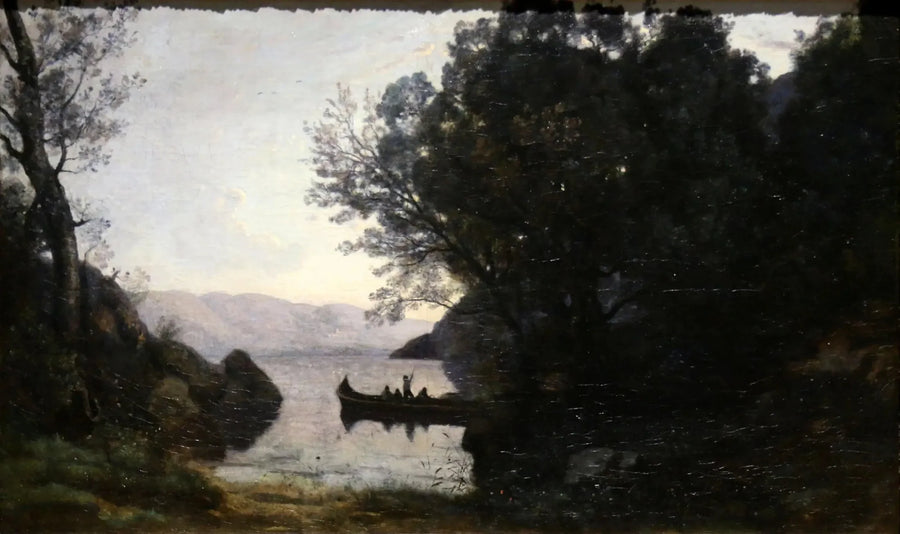 Vista tomada en Riva, Tirol italiano - Jean-Baptiste Camille Corot