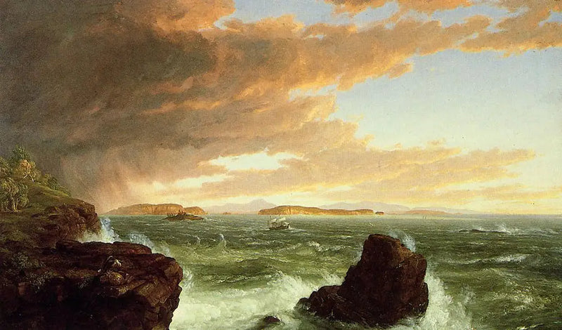 Vista de la bahía Frenchman desde la isla de Mount Desert, después de una tormenta - Thomas Cole