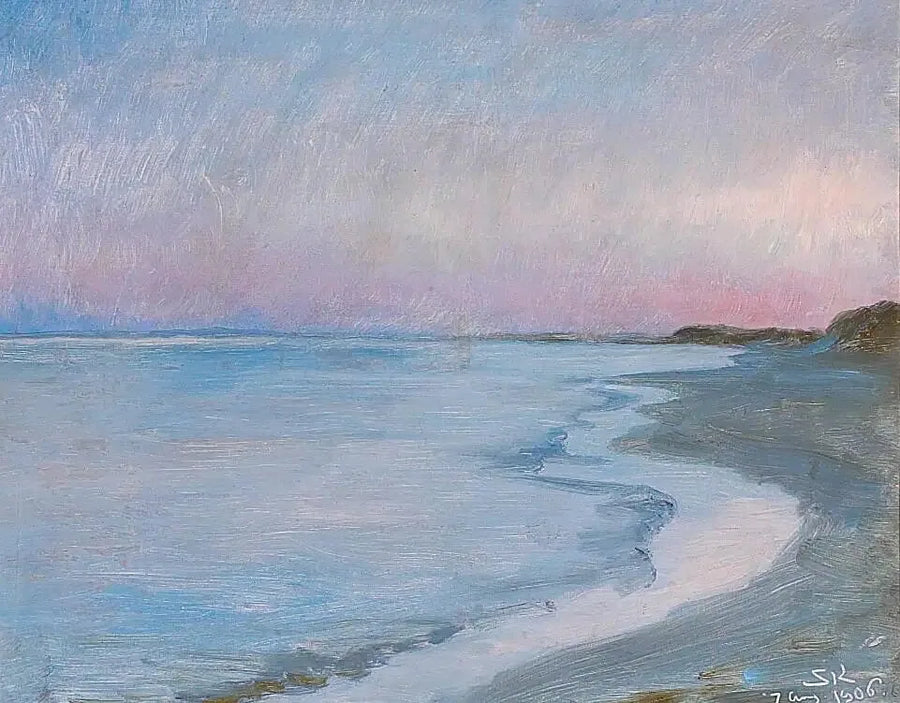 Vista de la playa de Skagen, por la tarde. - Peder Severin Krøyer