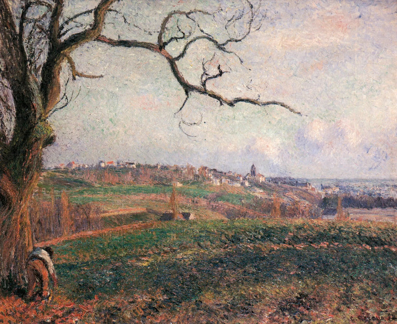 Vista de la ciudad de Pontoise - Camille Pissarro