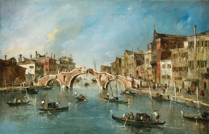 Vista del canal de Cannaregio, Venecia - Francesco Guardi