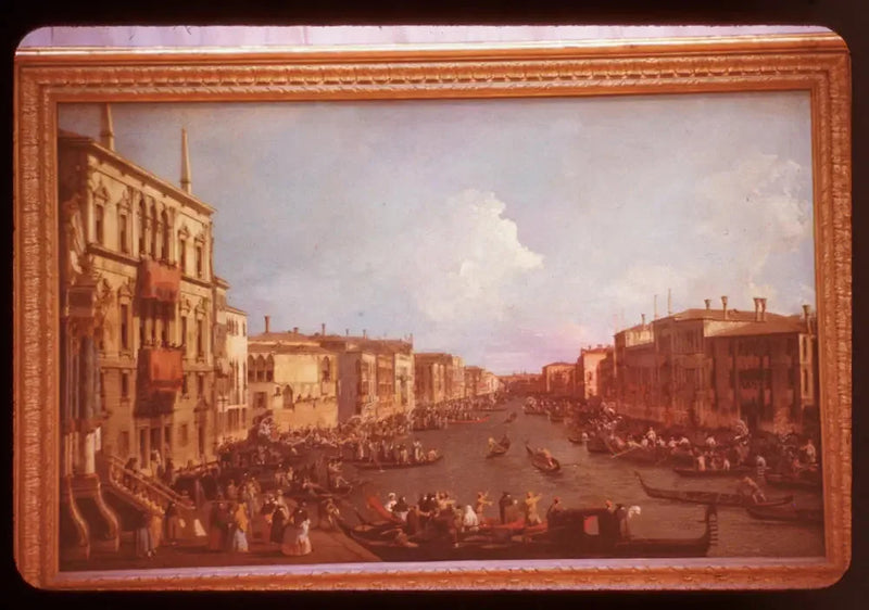 Vista del Gran Canal desde el Palazzo Balbi hasta el Puente de Rialto, durante una regata - Canaletto