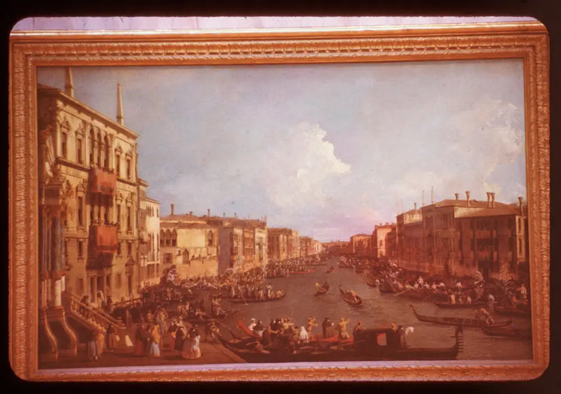 Vista del Gran Canal desde el Palazzo Balbi hasta el Puente de Rialto, durante una regata - Canaletto