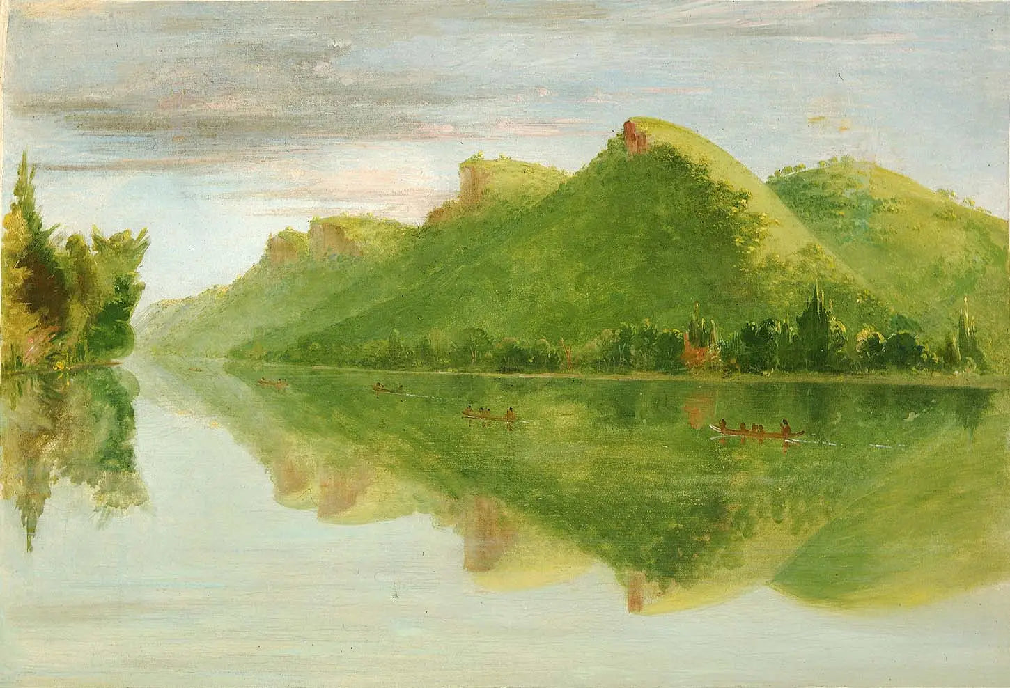 Vue sur le Haut-Mississippi magnifiques prairies - George Catlin - Alpha Reproduction