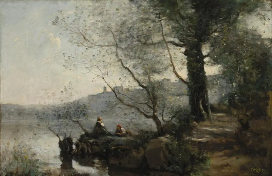 Vista del lago de Garda - Jean-Baptiste Camille Corot