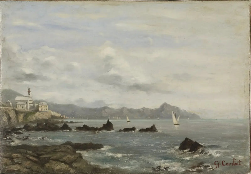 Vista del lago Lemán - Gustave Courbet