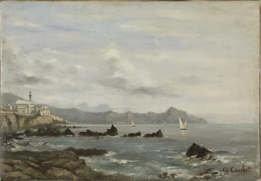 Vista del lago Lemán - Gustave Courbet