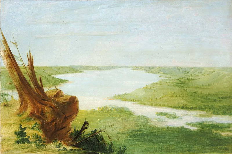 Vista del lago Sainte-Croix, Alto Misisipi - George Catlin
