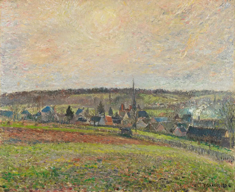 Vista del Pueblo de Éragny - Camille Pissarro