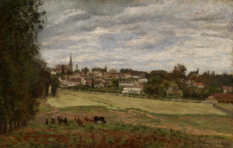 Vista del pueblo de Marly-le-Roi - Camille Pissarro