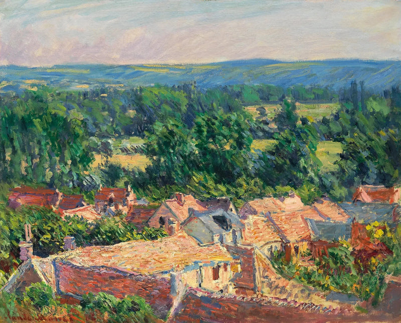 Vista del pueblo de Giverny W1072 - Claude Monet