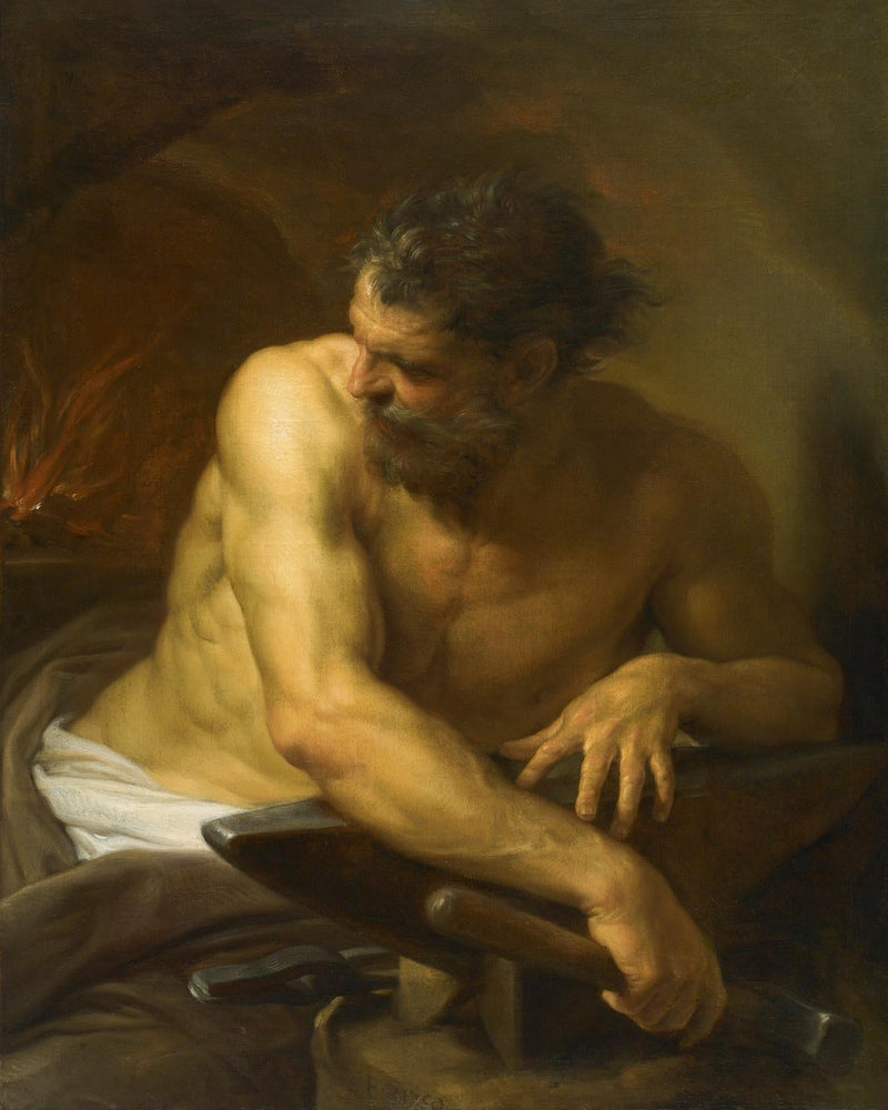 Vulcano en su forja - Pompeo Batoni