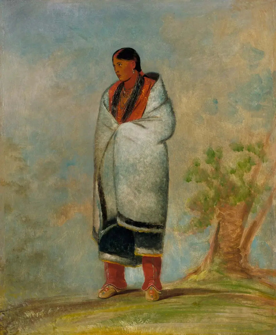 Wa-quóth-e-qua, la mujer del ciervo, la mujer de la ballena - George Catlin