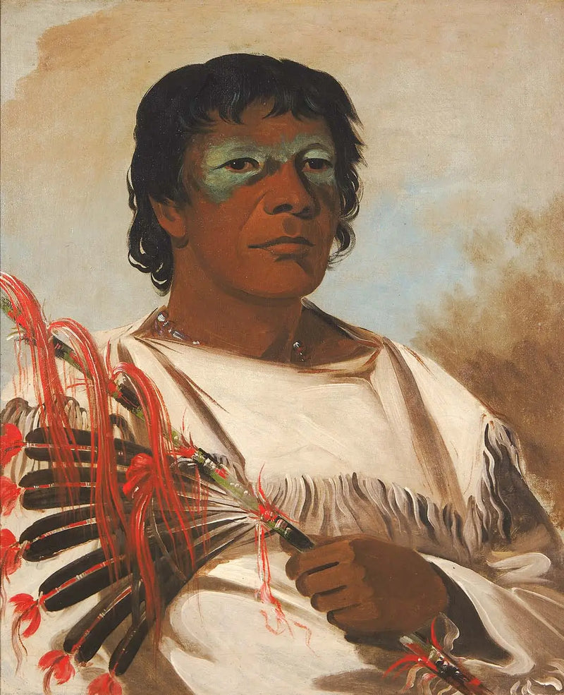 Wah-pe-kée-suck, Nube Blanca (llamado el Profeta), consejero de Black Hawk - George Catlin