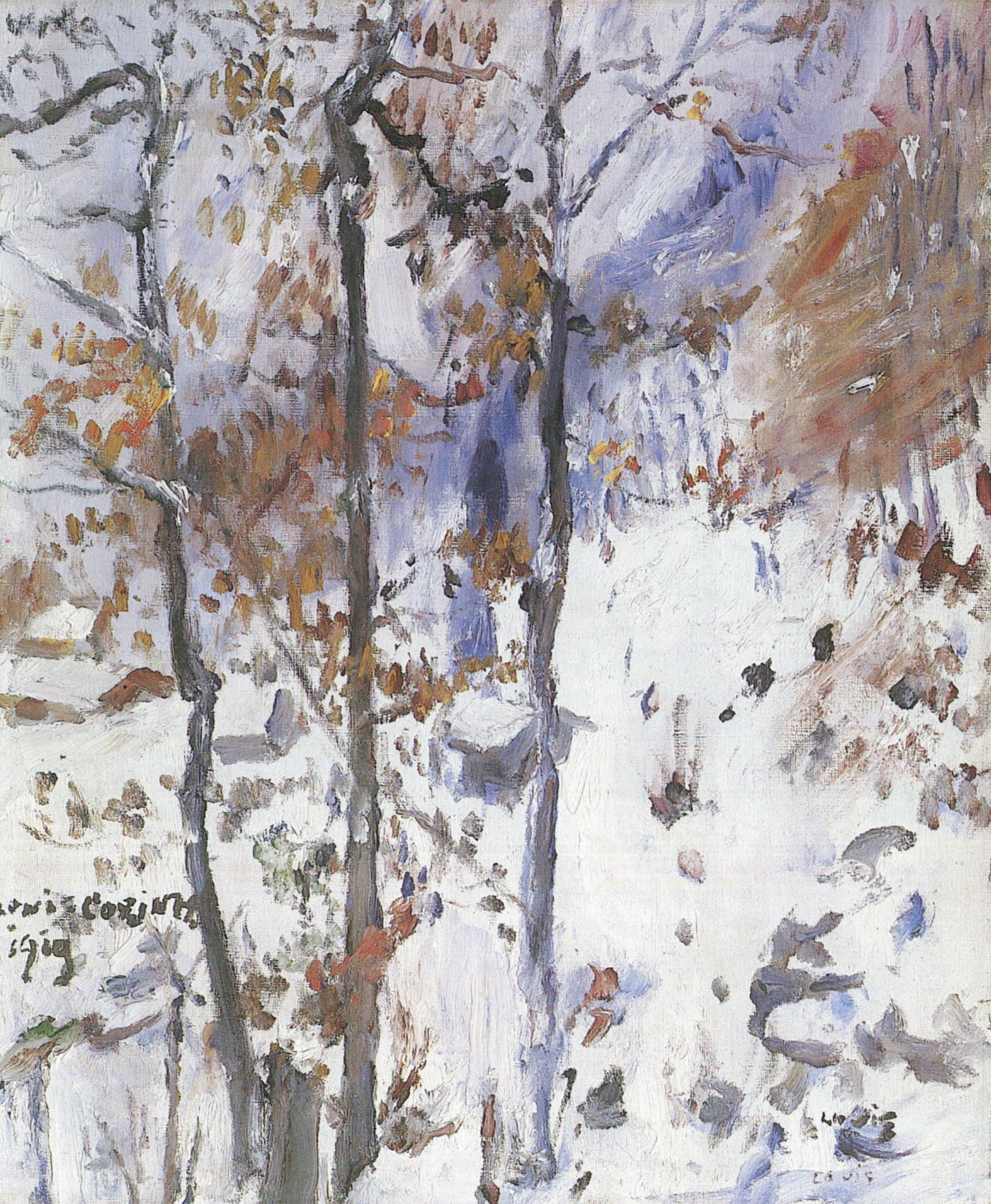 Walchensee, Schneelandschaft - Lovis Corinth image 1 tableau peint à l’huile sur toile