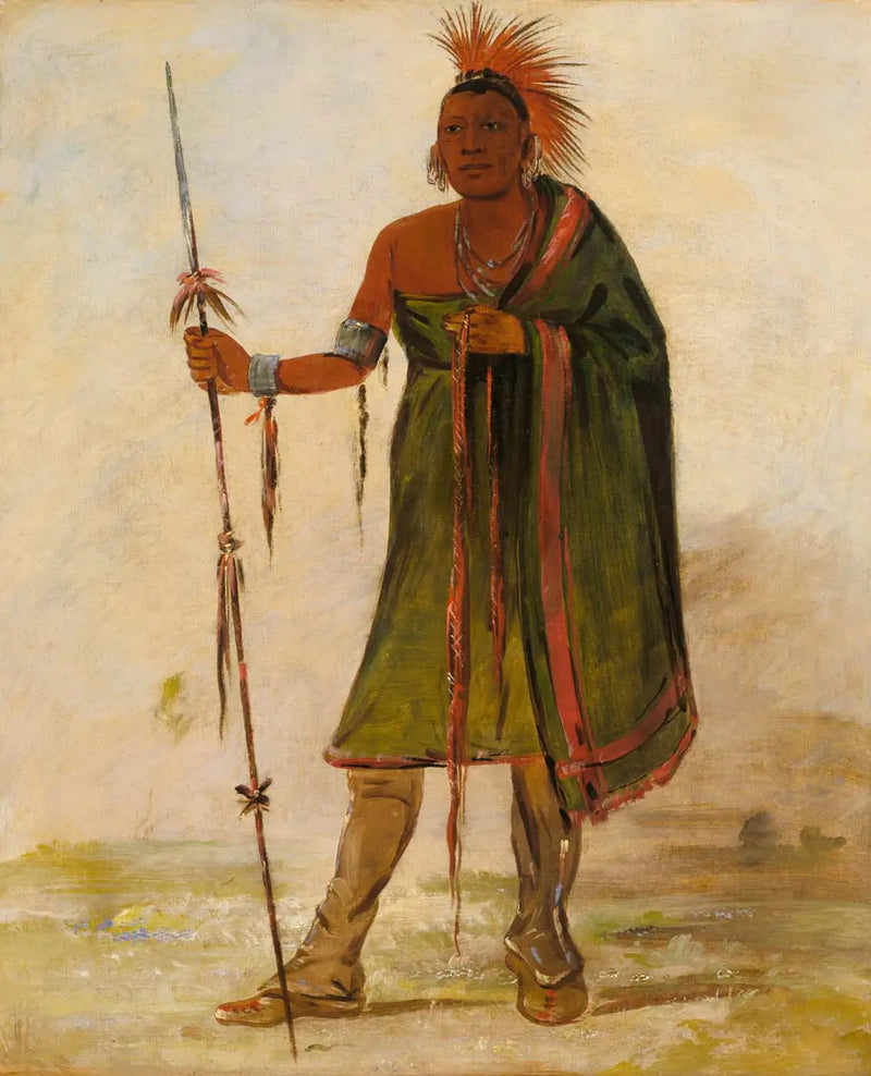 Wash-ím-pe-shee, fou, un guerrero distinguido - George Catlin