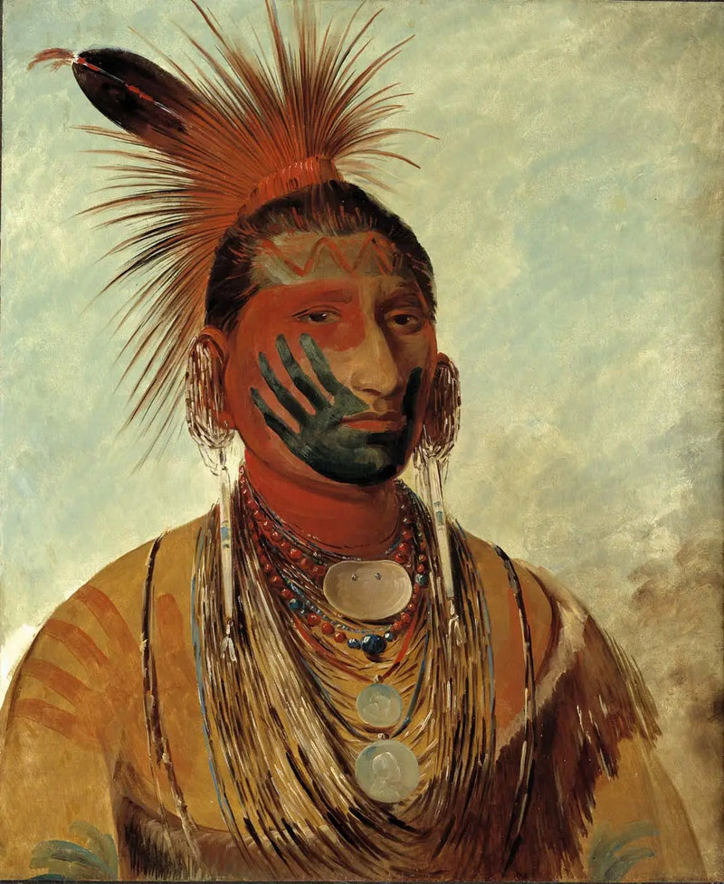 Wash-ka-mon-ya, Bailarín Rápido, un guerrero - George Catlin