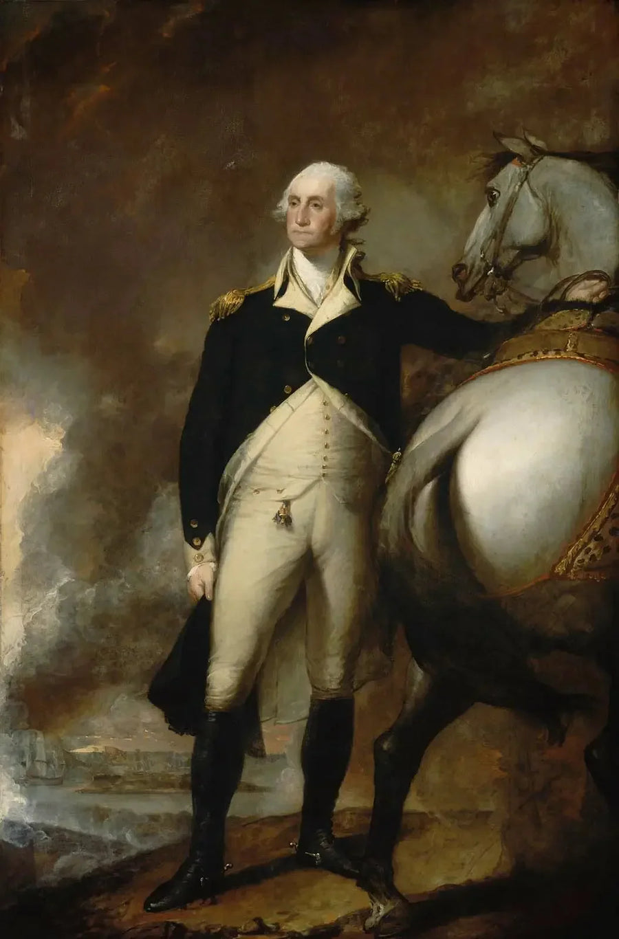 Washington en Colinas de Dorchester - Gilbert Stuart