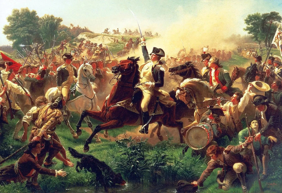 Washington reuniendo las tropas en Monmouth - Emanuel Leutze