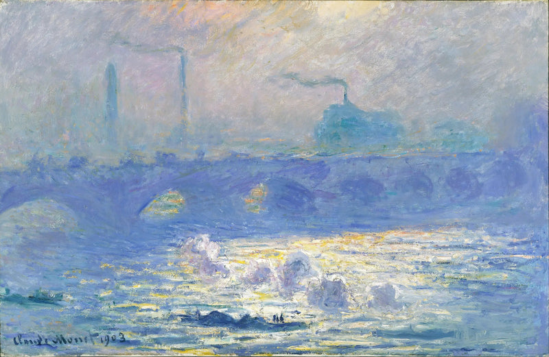 Puente de Waterloo, efecto de sol - Claude Monet