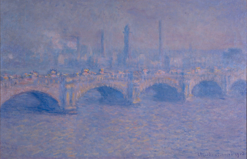 Puente de Waterloo, efecto sol W1587 - Claude Monet