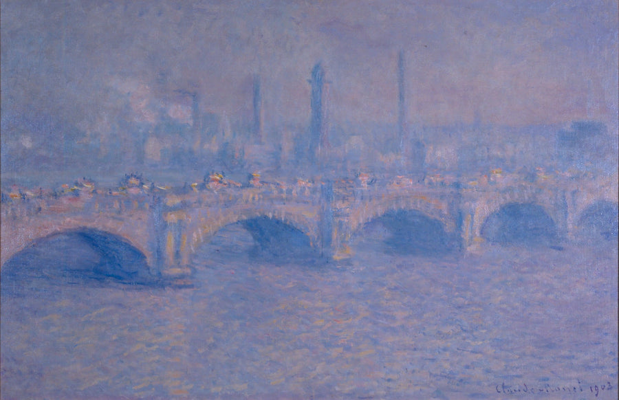 Puente de Waterloo, efecto sol W1587 - Claude Monet