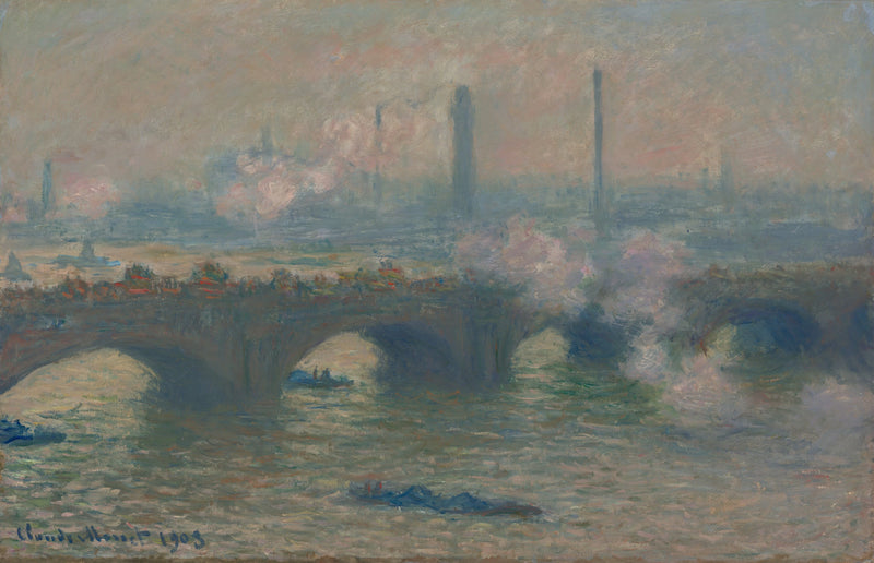 El puente de Waterloo, el día gris - Claude Monet
