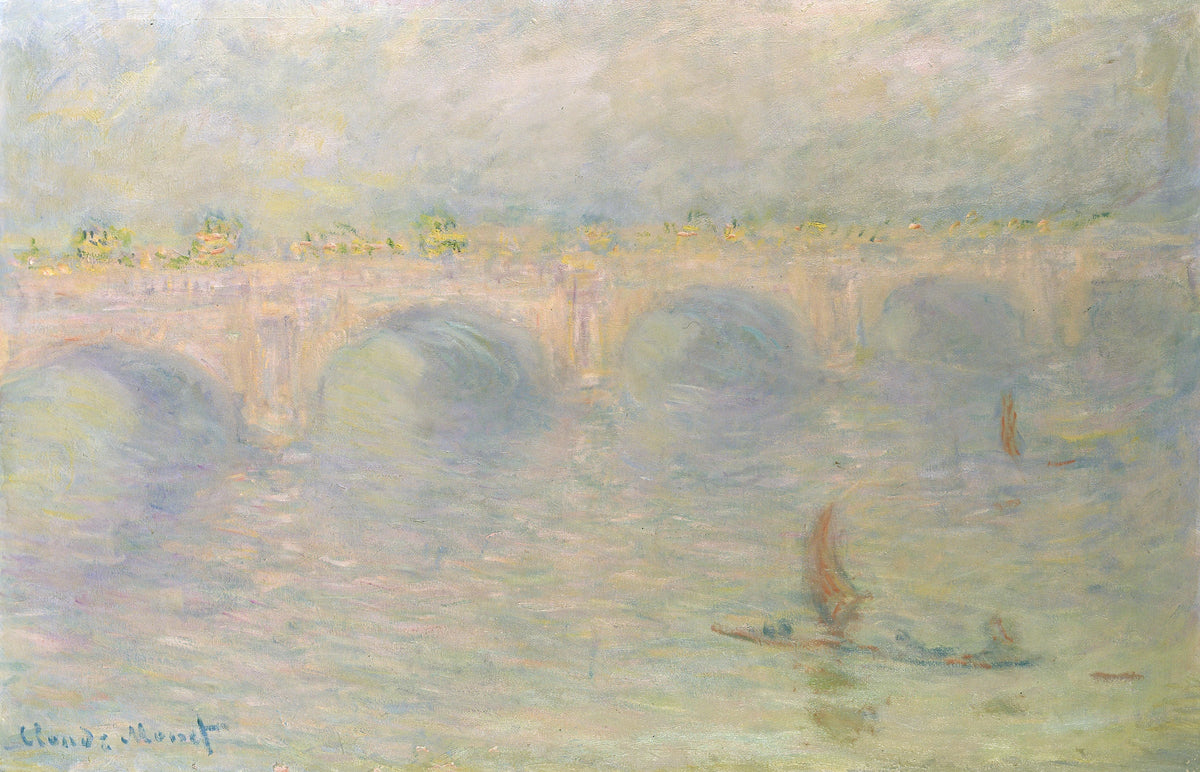 Puente de Waterloo, luz pastel W1593 - Claude Monet