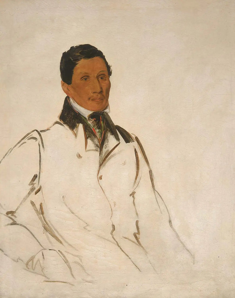 Waun-naw-con, El plato (John W. Quinney), un predicador misionero - George Catlin