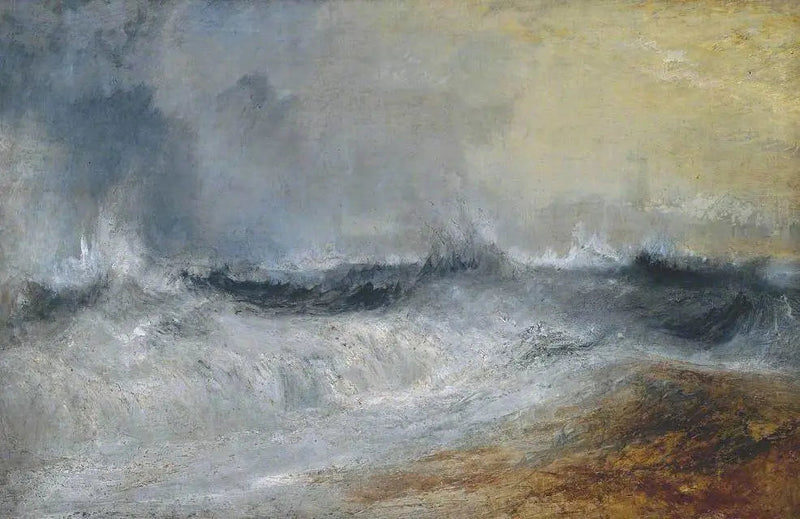Olas rompiendo contra el viento - J. M. W. Turner