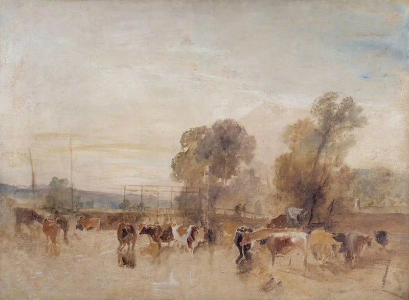 Weir y Ganado - J. M. W. Turner