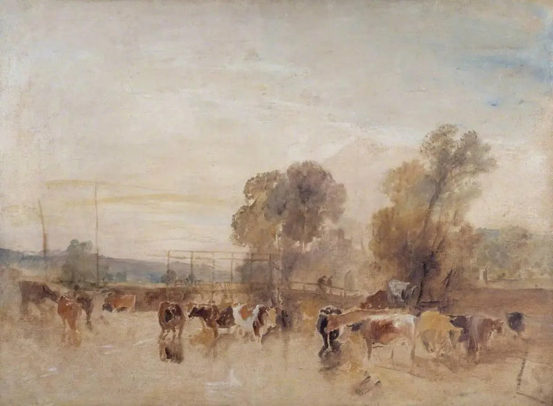Weir y Ganado - J. M. W. Turner