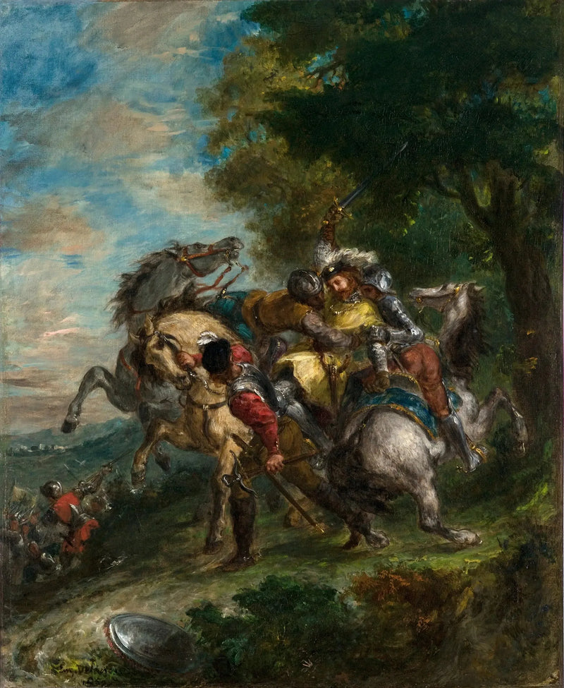 Weislingen capturado por los hombres de Götz - Eugène Delacroix