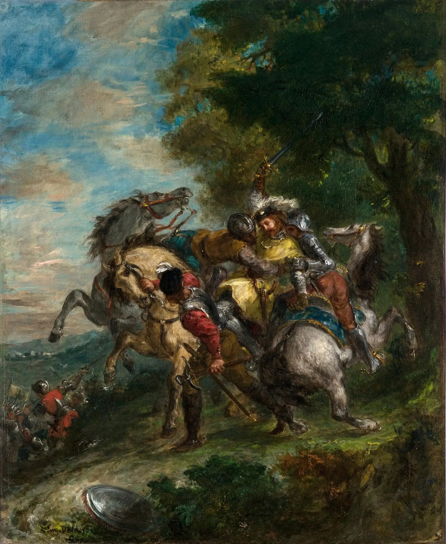Weislingen capturado por los hombres de Götz - Eugène Delacroix