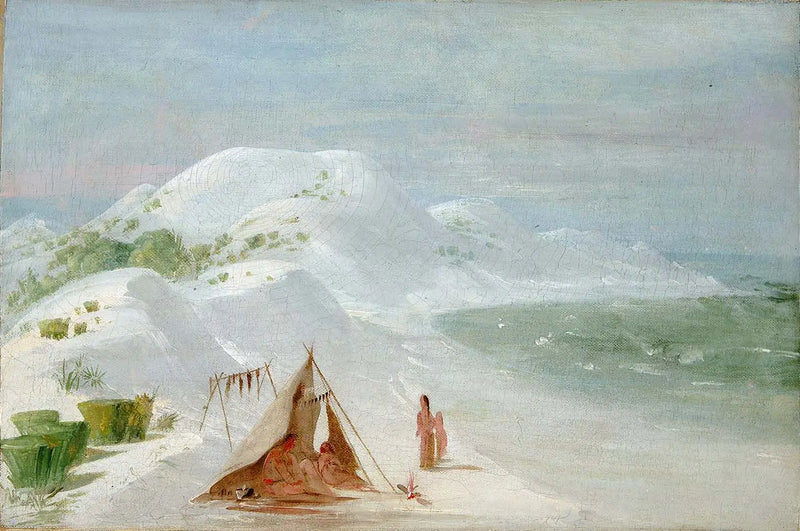 Acantilados de arena blanca, en la isla de Santa Rosa, cerca de Pensacola - George Catlin