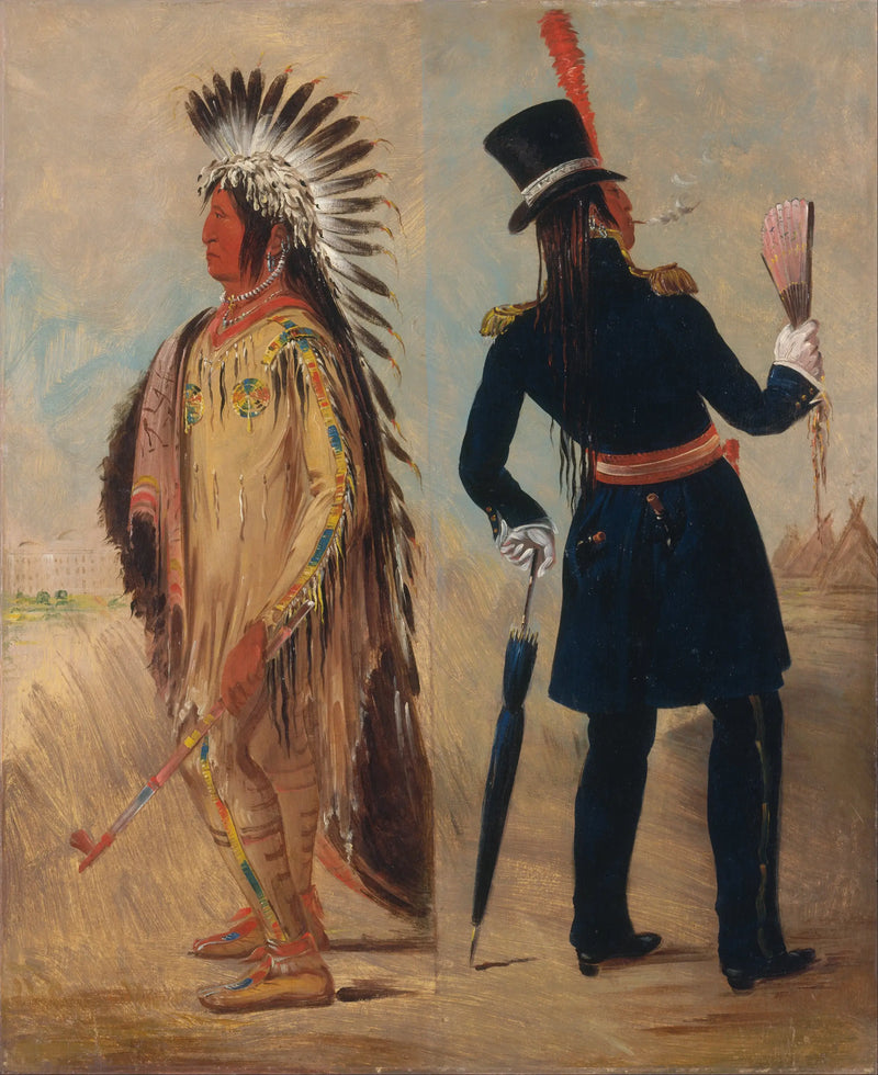 Wi-jún-jon, Cabeza de huevo de paloma (La Luz) Ida y vuelta de Washington - George Catlin