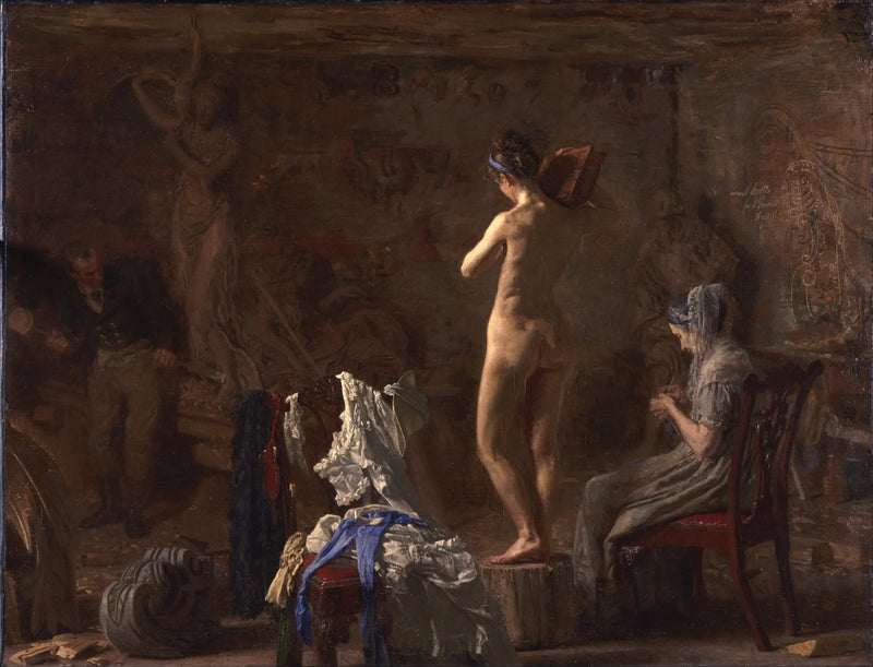 William Rush esculpiendo su figura alegórica del río Schuylkill - Thomas Eakins