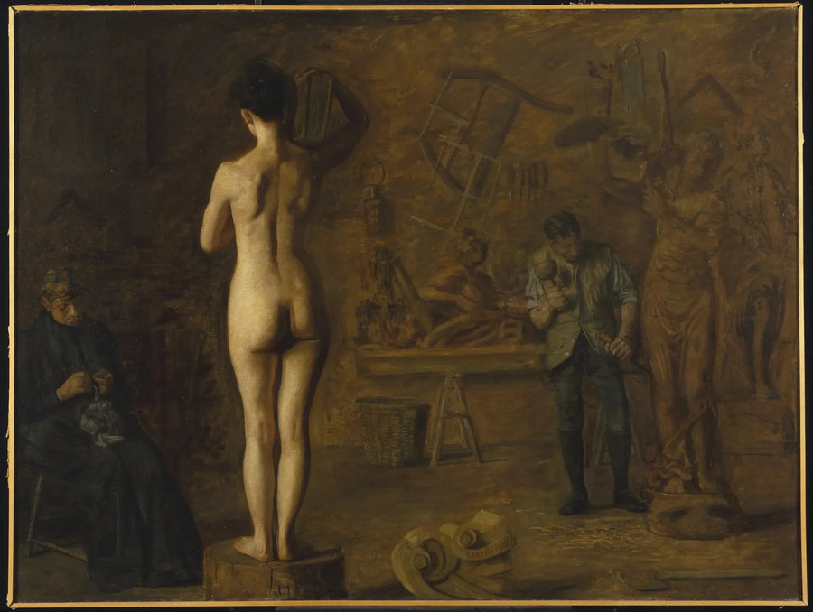 William Rush esculpiendo su figura alegórica del río Schuylkill - Thomas Eakins
