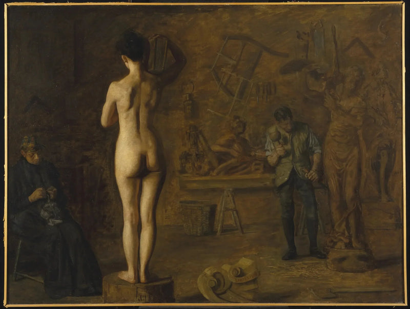 William Rush esculpiendo su figura alegórica del río Schuylkill - Thomas Eakins