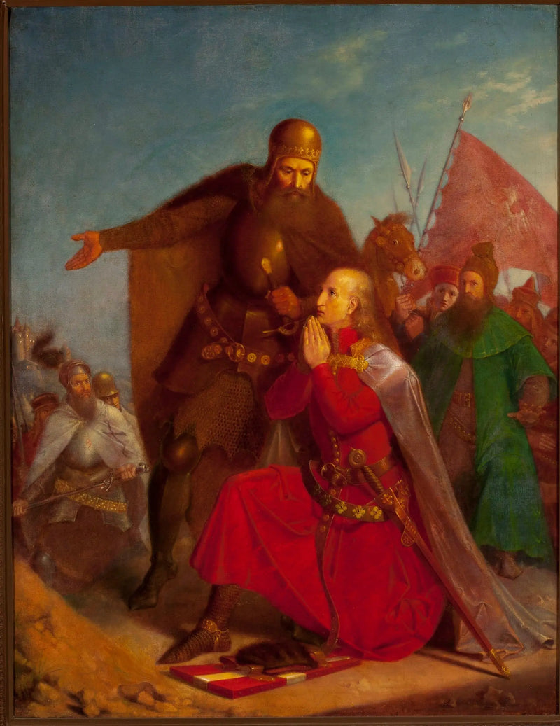Władysław Jagiełło y Vytautas rezando antes de la batalla de Grunwald - Jan Matejko