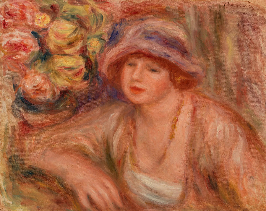 Mujer apoyada (Femme accoudée) - Pierre-Auguste Renoir