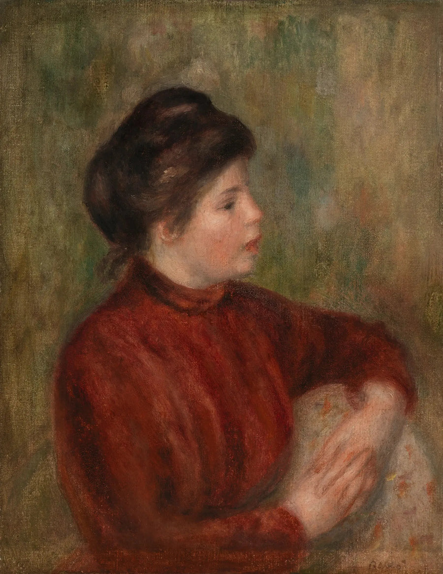 Mujer apoyada en una silla - Pierre-Auguste Renoir